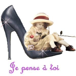 Gif animé je pense à toi fille
